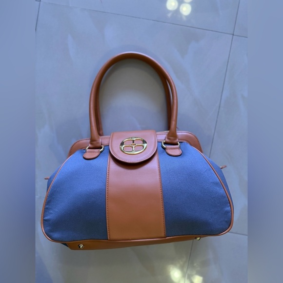 IMAM Shoulder Bag Euciman trapezoid travel brown/gray travel bag lightweight pur - Picture 4 of 16